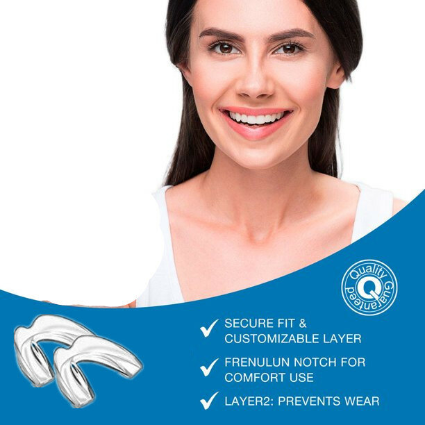 2 Dental Oral Hygiene Angepasst Formbare Mund Nacht Schutz für Zähne Schleifen Bruxismus Sport Sportlich Bleaching Tablett Hosenträger