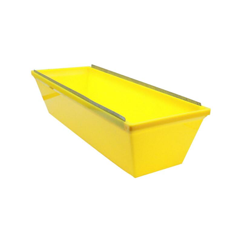 12” Drywall Mud Pan Sheared Edges Easy to Clean Plastering Tapered Sides Heavy Duty with Scraping Bar Quicker Knife Cleaning