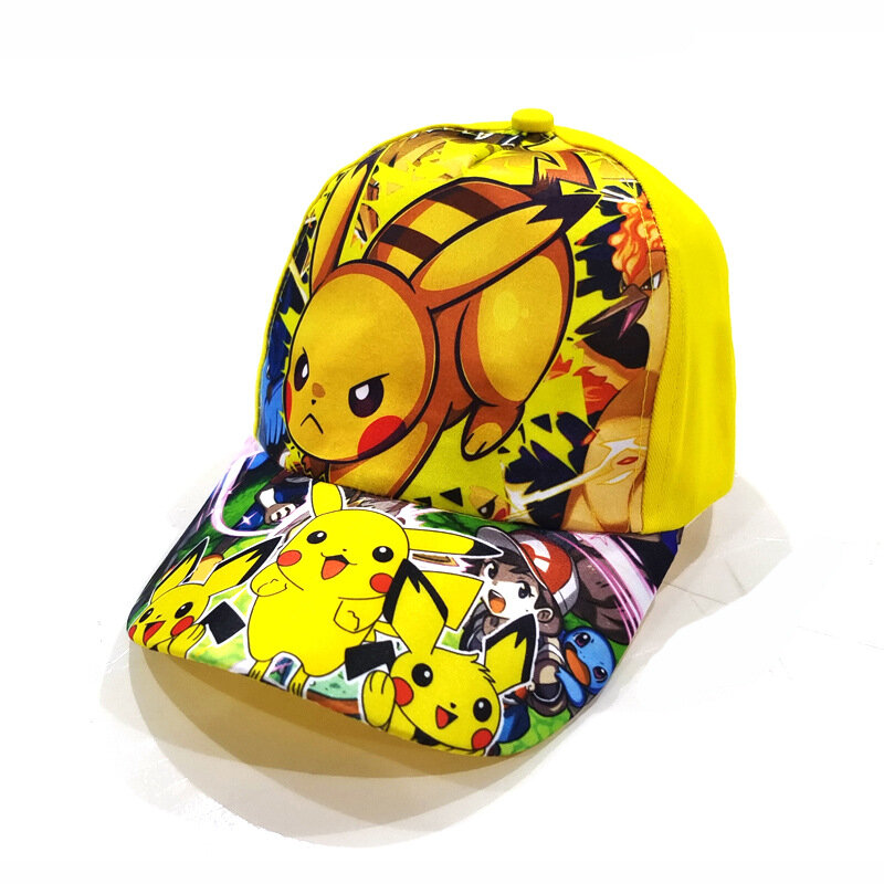 포켓몬 야구 모자 피카츄 Y2k 해변 애니메이션 캐릭터 재미있는 모자, 야외 스포츠 선햇, 카와이 어린이 장난감, 생일 선물, 7 가지 스타일
