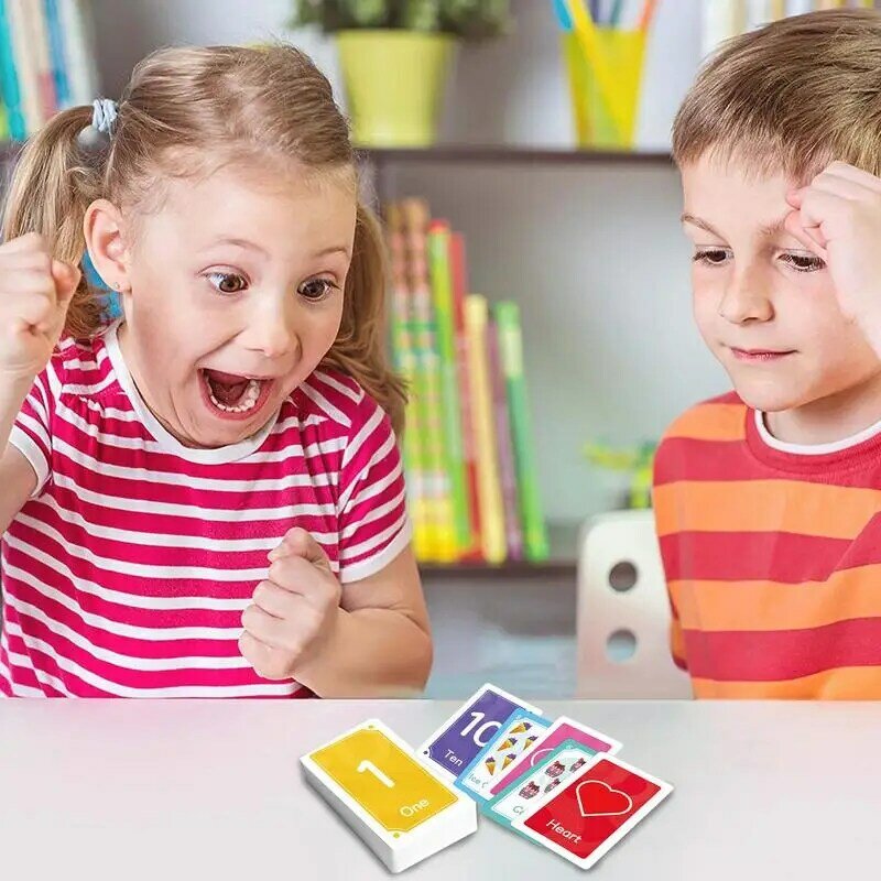 유아 플래시 카드, 숫자, 색상, 모양 및 문자 카드 배우기, 미취학 아동용 교육 학습 플러시 카드 선물