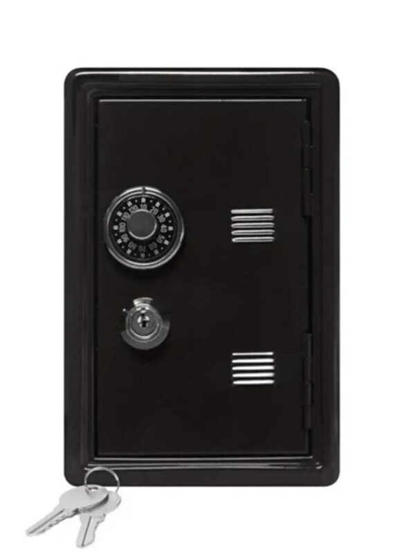 Asuransi Rumah Tangga kotak vertikal Mini logam aman mobil aman kunci asuransi kabinet Desktop Dekorasi celengan