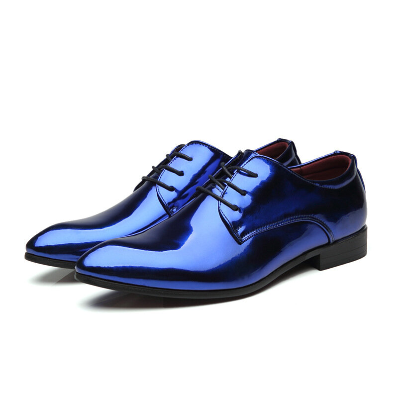 Zapatos Oxford formales de cuero para hombre, calzado de vestir con punta estrecha, estilo italiano, para boda, nuevo diseño