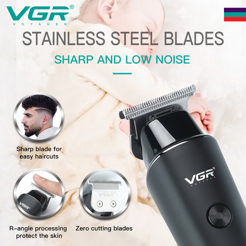 Profesjonalne elektryczne trymery do włosów VGR Akumulatorowe maszynki do strzyżenia włosów z wyświetlaczem LED V 937