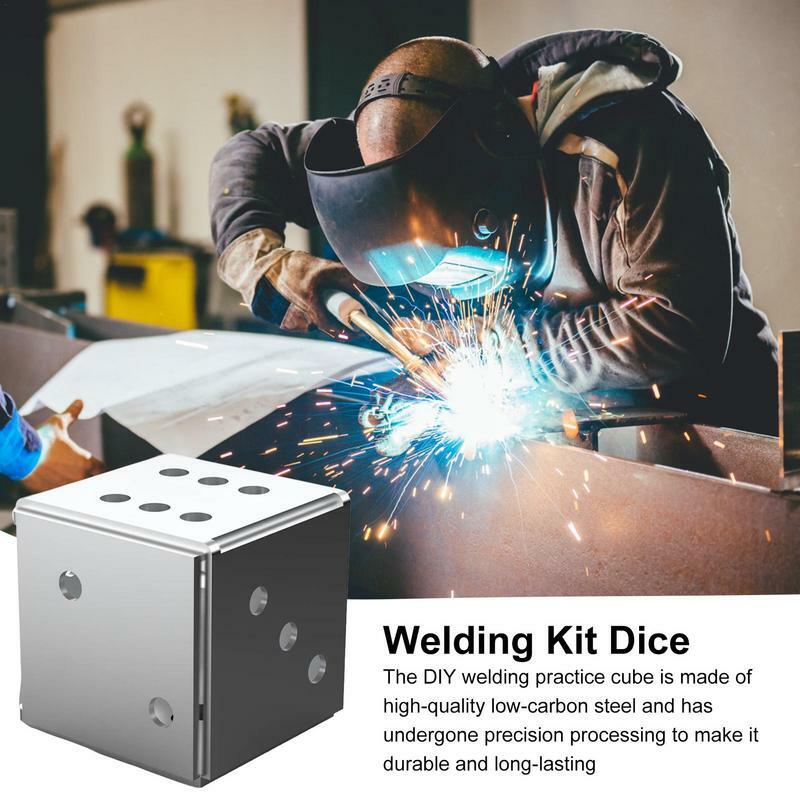 Welding Projects Metal Kit DIY Cube Dice Welding Set Square Welding Equipment Arc Welding Training Practice Accessories Tools