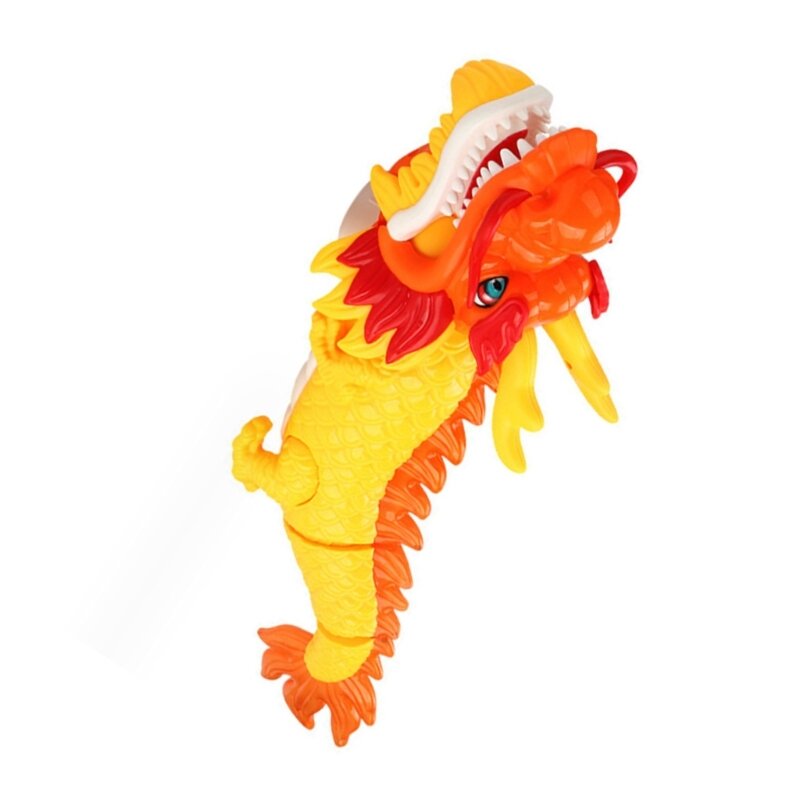 Mainan Tarian Naga Tiongkok Mainan Penghindar Rintangan LED Mainan Tradisional Naga Ayun Elektrik Balita Dropship Meriah