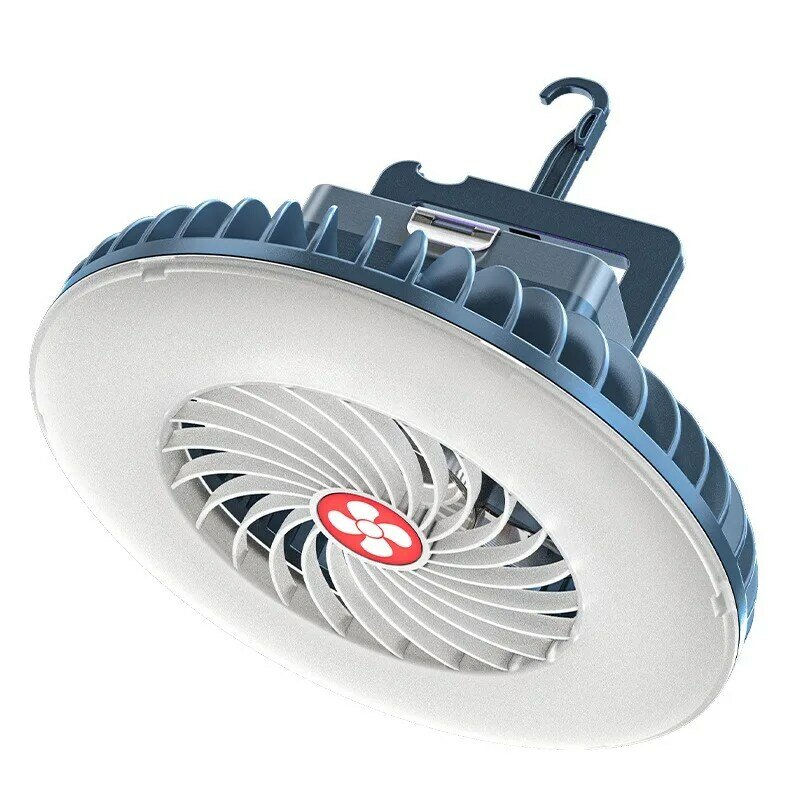 Ventilador de luces para acampar, linterna LED recargable por USB con gancho magnético, luz de trabajo, lámpara de reparación impermeable, luz de relleno