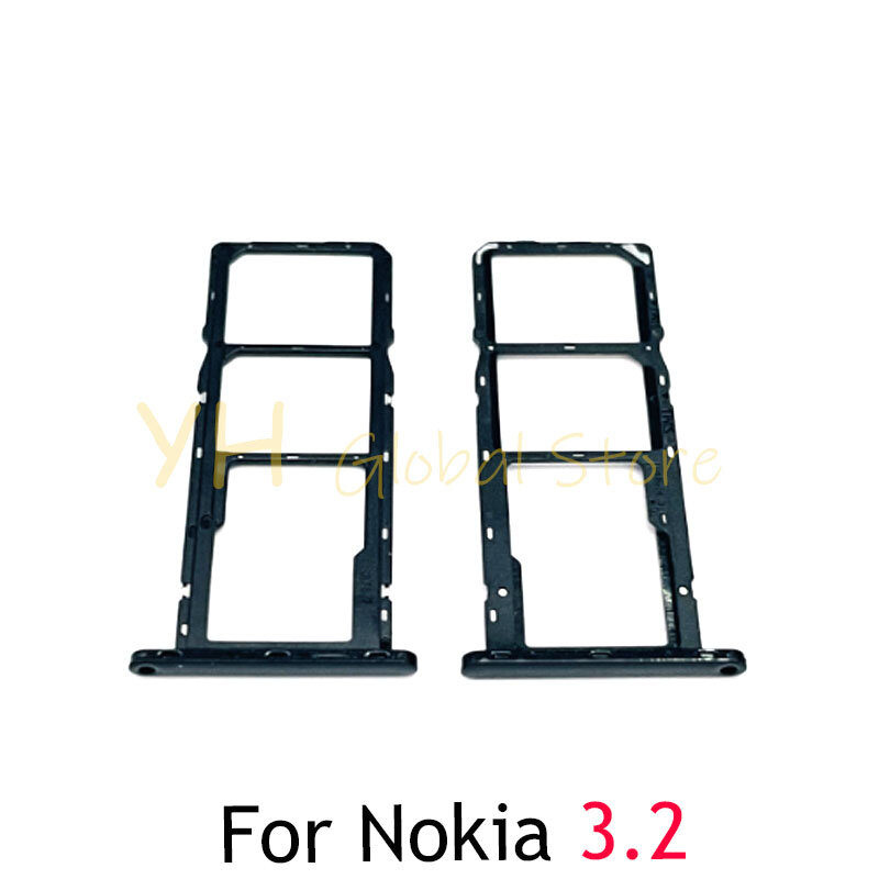 For Nokia 3.2 4.2 6.2 7.2 Sim Card Slot Tray Holder Sim Card Reader Socket Repair Parts
