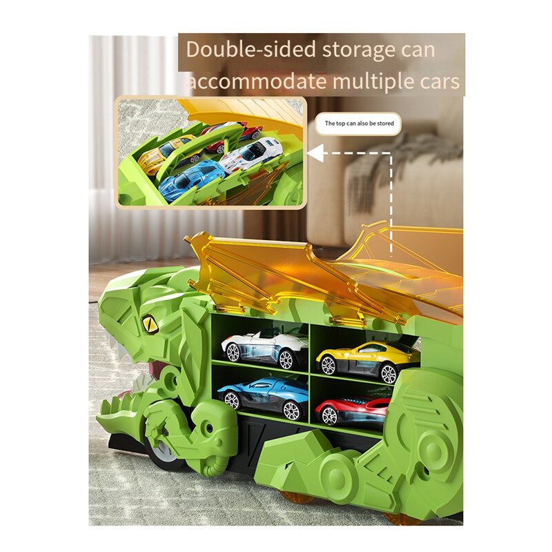 Dinosaur Toys For Boys Interactive Dinosaur Carrier Truck Set With 13 In 1 Features, Dino Vehicle Toys
