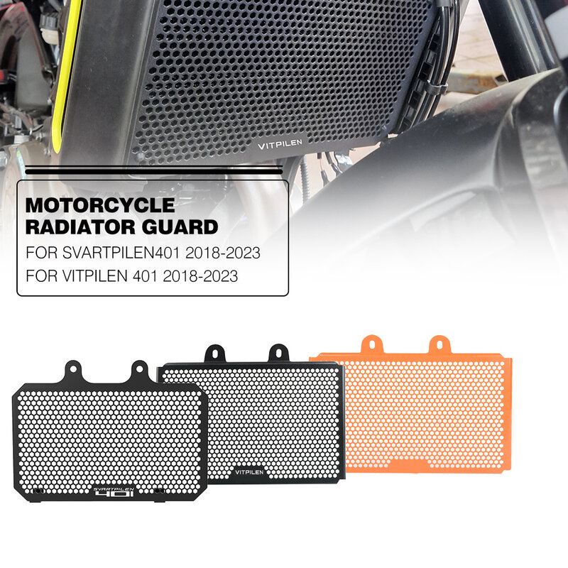 For 401 Svartpilen Vitpilen Motorcycle Radiator Grille Guard Cover For 250 125 390 Radiator Guard 2017-2020 2021 2022 2023 Parts