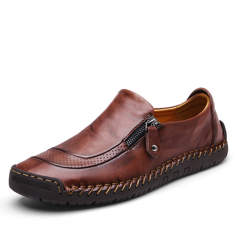 Men Plus Size 38-48 Leather Shoes Soft  Comfortable Male Driving Shoes Brand Classic Man Loafers Breathable Moccasins Footwear