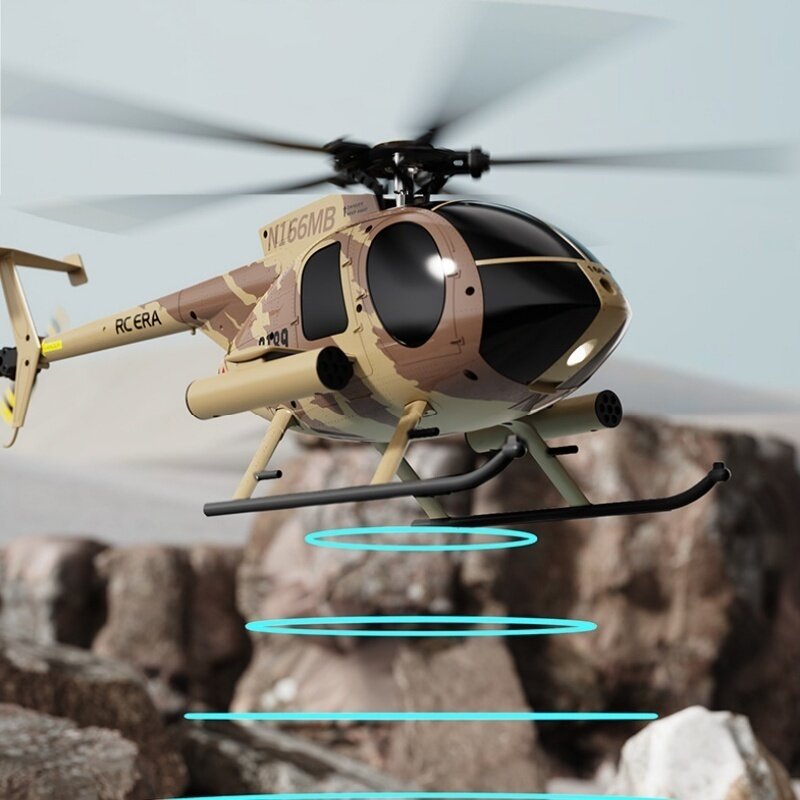 1:28 4-way Remote Control Era C189 Simulation Md500 Remote Control Helicopter Set High Light Flow Model Boy's Birthday Gift