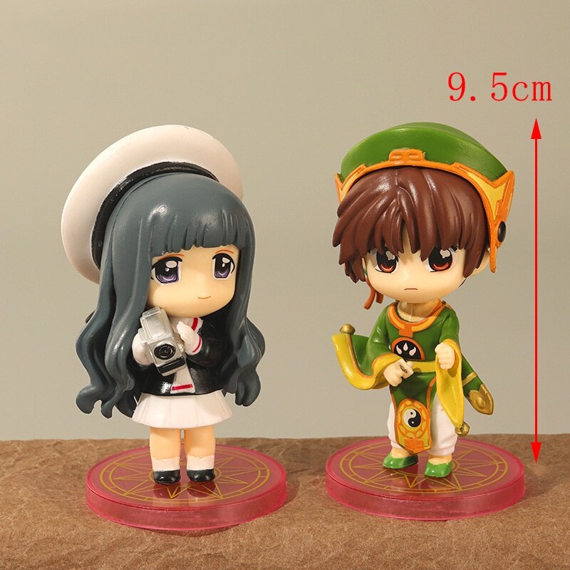 New Cardcaptor Sakura Anime Figure kawaii PVC Action Figure Holding green leaves Collection Model Doll