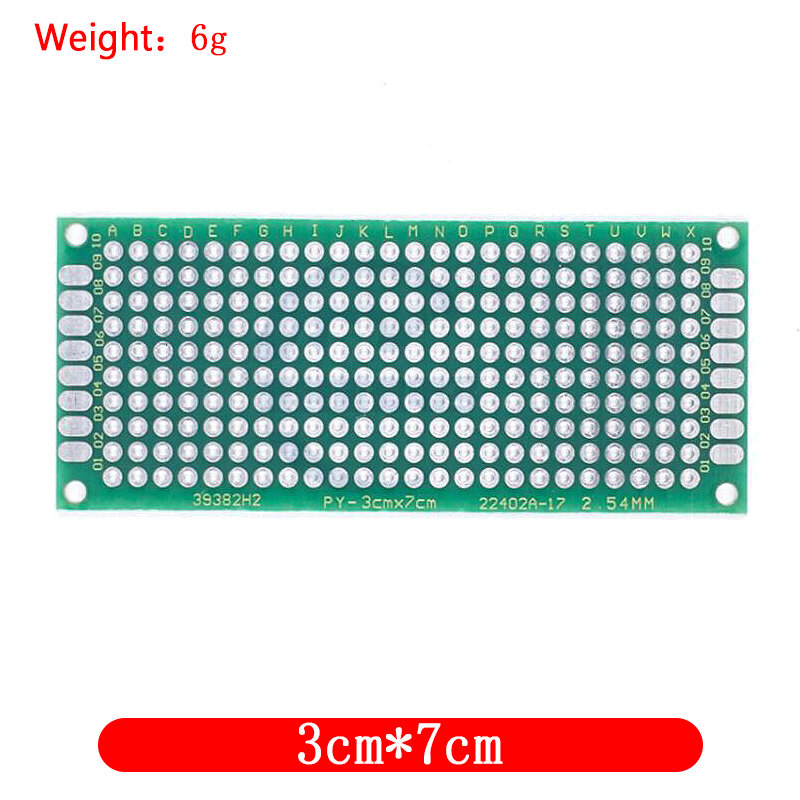 Arduino용 유리 섬유 보드, 양면 구리 프로토 타입 PCB 범용 보드, 4 개, 5x7, 4x6, 3x7, 2x8cm, 직송