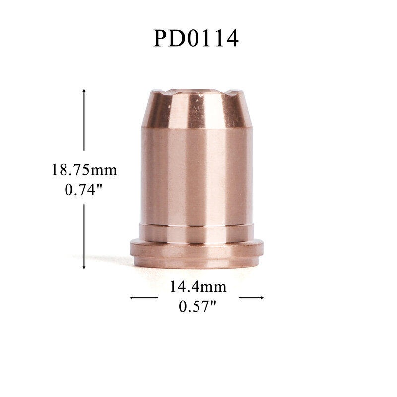 20 szt. Elektrody S74 S75 C70 S105 PR0117 końcówka dyszy 1.0mm / 1.2mm nadające się wycinarka plazmowa materiałów eksploatacyjnych PKG/20