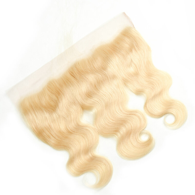 13X4 Lace Frontaal Vrij Deel 613 Body Wave Honingblonde Transparante Lace Frontale Pre Geplukt Braziliaanse Remy Hair 100% Mensenhaar