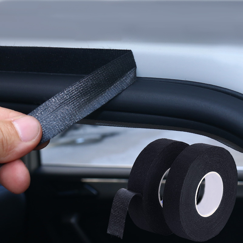 15m fita de tecido de pano adesivo resistente ao calor para carro auto cabo arnês proteção de tear de fiação mudo para eliminar o ruído anormal