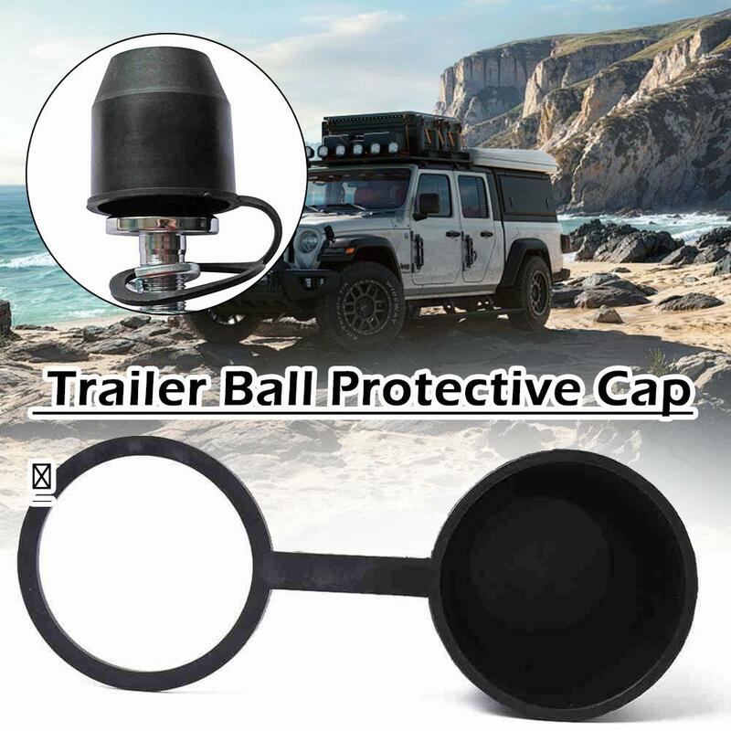 Universal 50mm Tow Bar Cap Trailer Ball Cover With Plastic Hook Ball Shape Towing Hitch Tow Bar Protector For RV Trailer