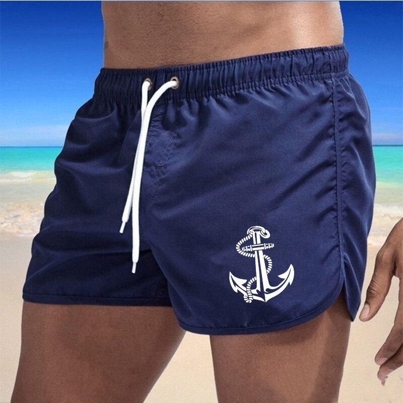 Shorts estampados para homens, moda praia, shorts de jogging, fitness e lazer, verão, 2024