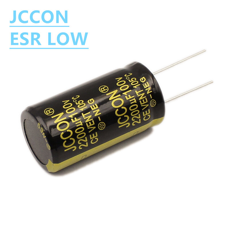 2Pcs JCCON Aluminum Electrolytic Capacitor 80v2200uf 22x30 100v2200uf 22x40 High Frequency Low ESR Low Resistance Capacitors