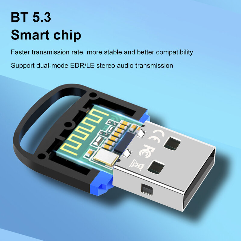 1/10/20PCS Adapter USB Bluetooth 5.3 Adapter Dongle Adaptador Free dla PC Laptop głośnik bezprzewodowy odbiornik Audio nadajnik USB