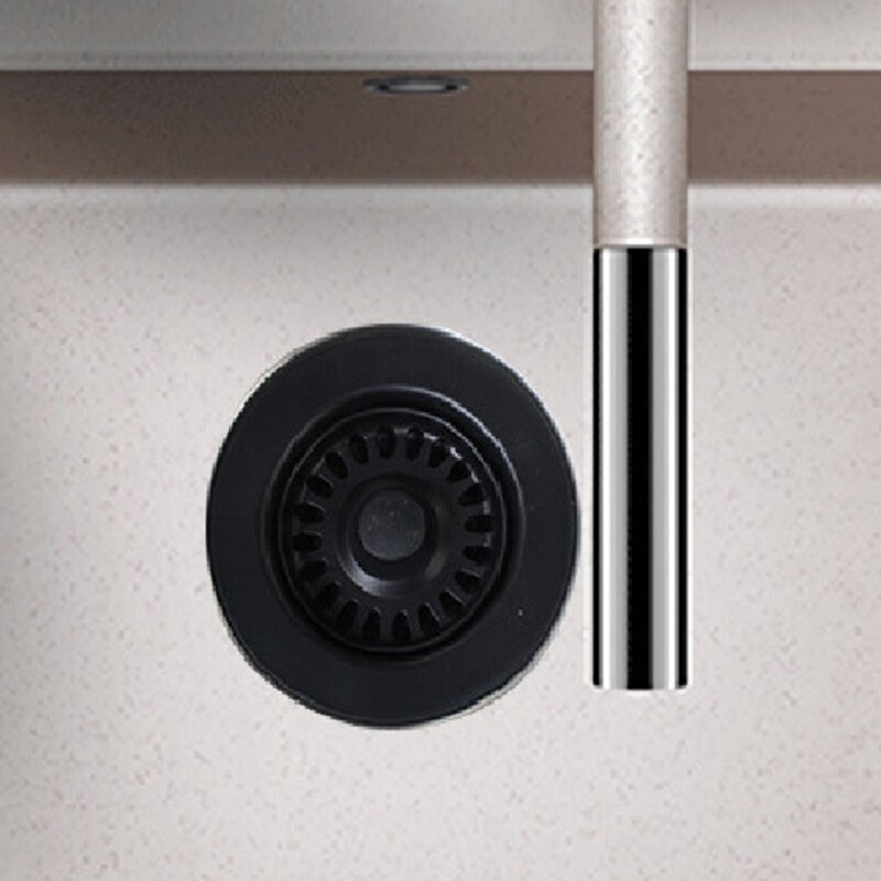 Kitchen Sink Drain Plastic With Strainer Basket Drain Stopper Diameter 114Mm For Kitchen Quartz Stone Sink