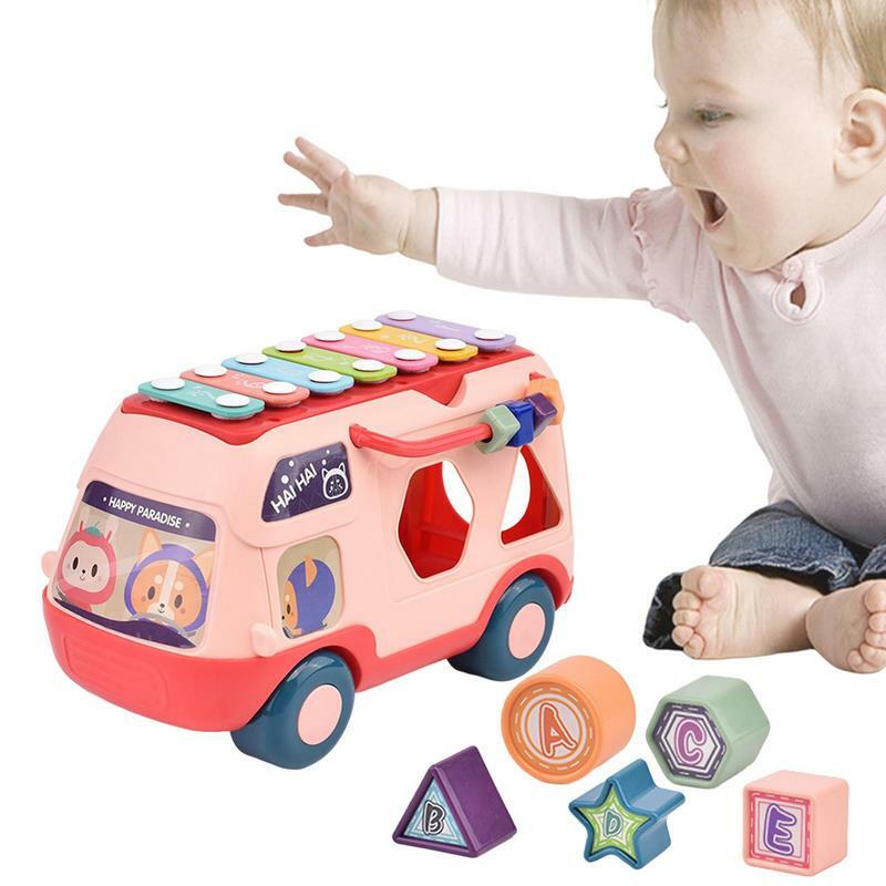 Cartoon Bus Kids Toys Mini Car Bus Toy Play Vehicles Educational Toys For Children Boys Gifts