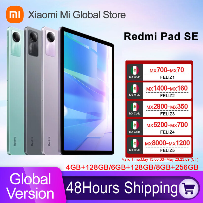 Xiaomi Redmi Pad SE versione globale Mi Tablet Snapdragon®680 altoparlanti Quad da 128GB / 256GB Dolby Atmos®Display da 11 "8000mAh