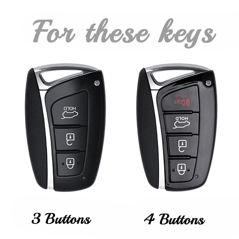 3 4 przyciski obudowa kluczyka do samochodu Shell dla Hyundai Santa Fe Sport Ix45 Equus Centennial Genesis G80 Grandeur Azera 2013-2016 okładka Fob