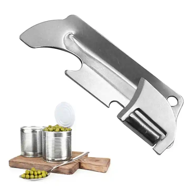 Abridor de latas de acero inoxidable, Mini abrebotellas plegable portátil, Gadget, herramientas de cocina