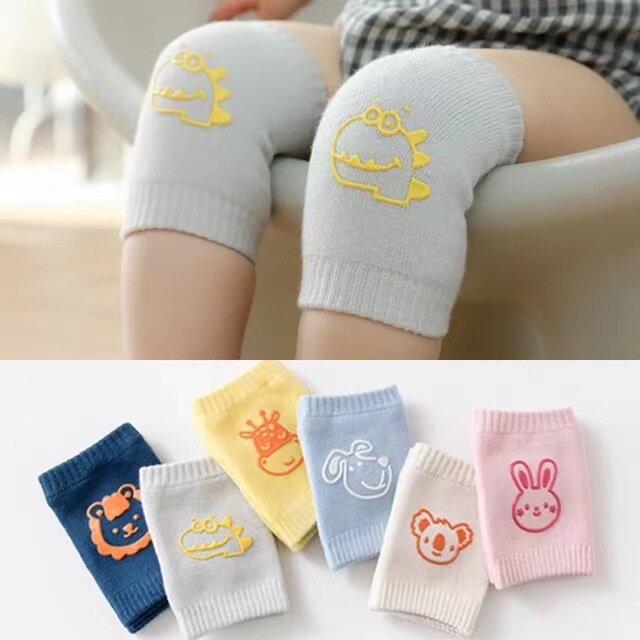 Cartoon Baby Knee Pads For Crawling Accessories Infant Toddler Walker Protector Cushion Kneepad Girls Boys Leg Warmer 1 Pair
