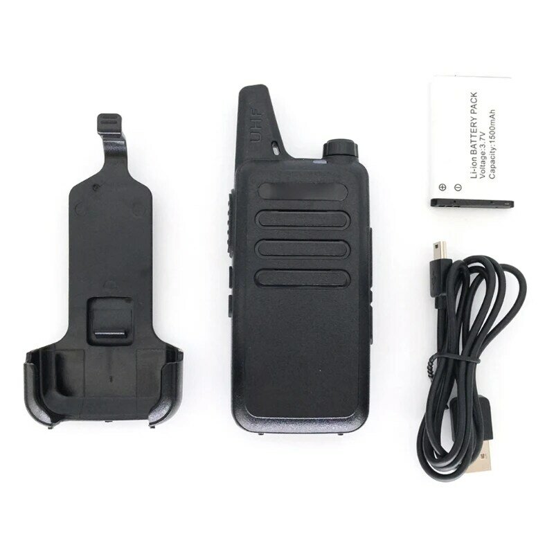 Walkie Talkie portatile Mini ricetrasmettitore lunga durata Comunicazione versatile Trasmissione chiara per avventure aperta