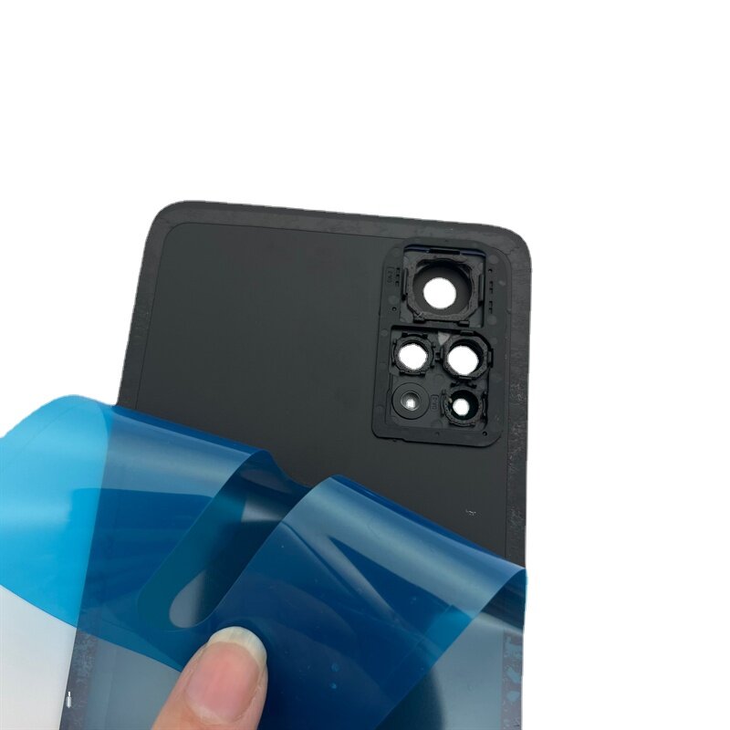Capa de vidro do alojamento do painel da porta, tampa traseira da bateria com lente, substituição adesiva, Xiaomi Redmi Note 11 Pro, 5G, M21081111RG
