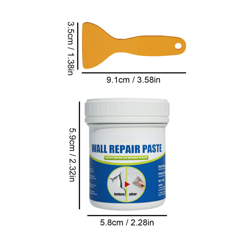 100g Wall Repair Paste Easy Application Quick Drying Repair Paste Suitable for Homeowners Contractors