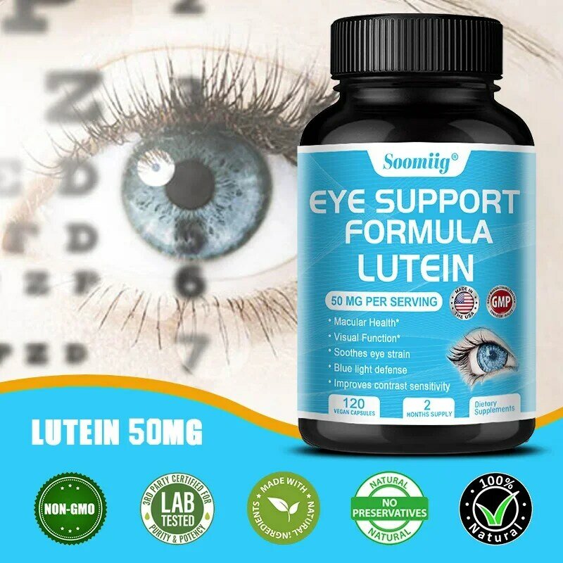 Soomiig Eye Support Formula - Lutein Supplement - Supports Eye Health - Non-GMO, 120 Vegetarian Capsules