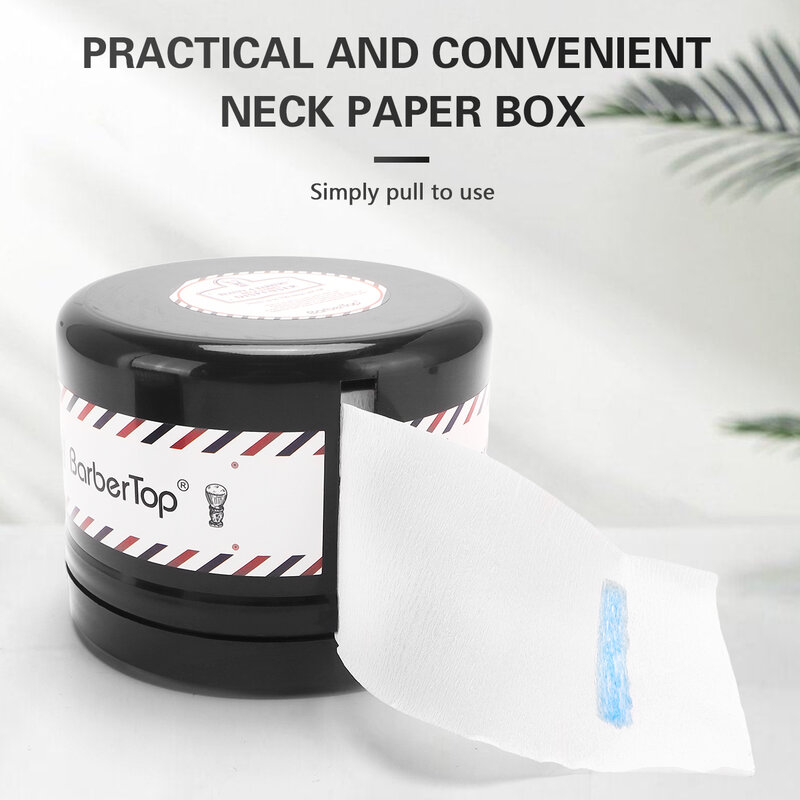 Tira de papel profesional para el cuello, soporte para rollo de papel desechable, caja de cinta para el cuello, accesorios de peluquería