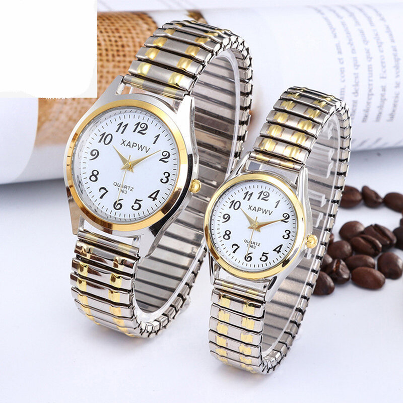 Fashion Women Watches Men Business Elasticity Watch Quartz Male Wristwatch Relogio Feminino Clocks Couples Elastic Band Watch