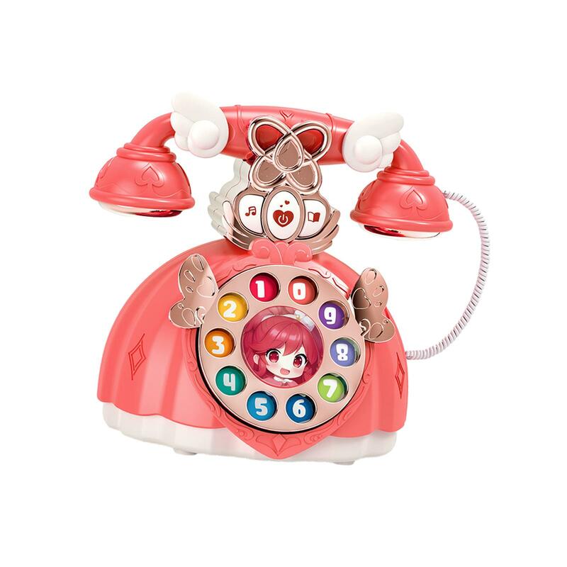 Cartoon Baby Musical Phone Toy Simulation Telephone Toys Early Educational Role Game for Child Entertainment Boys and Girls