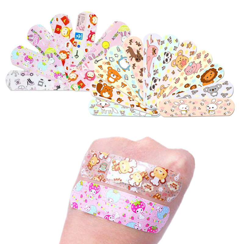 Cartoon Transparent/non-transparent Band Aid Medical Strips for Children First Aid Wound Plaster Skin Patch Adhesive Bandages