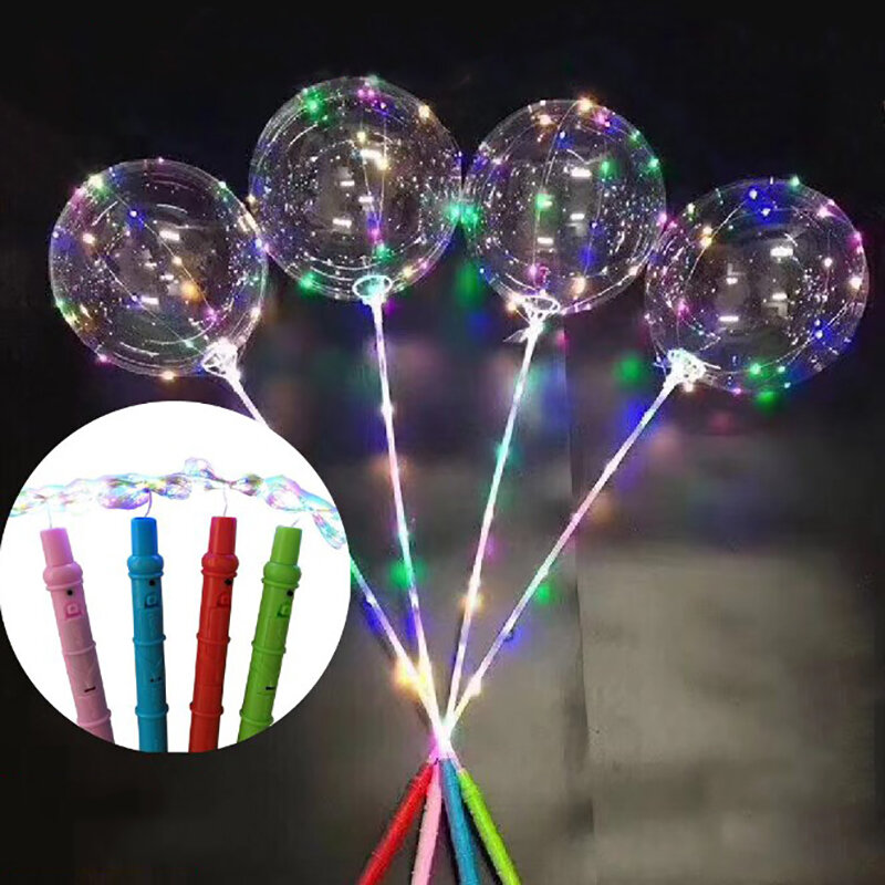 3m 30 kepala LED berkedip balon pegangan, perlengkapan dekorasi rumah pesta ulang tahun