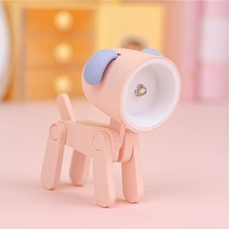 Miniluz LED de noche para mascotas, lámpara de lectura portátil con protección ocular, animales de dibujos animados, de alta calidad