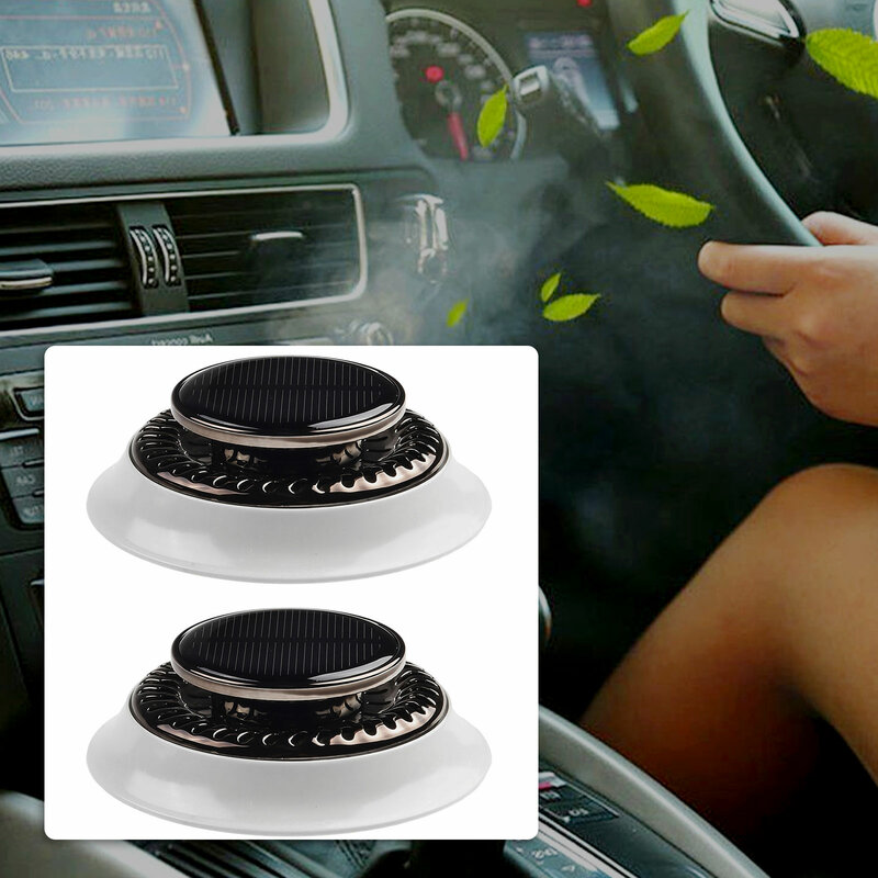 2PCS Universal Car Air Solar Creative Rotation Perfume Diffuser Small Lasting Fragrance Automobiles Interior Accessories