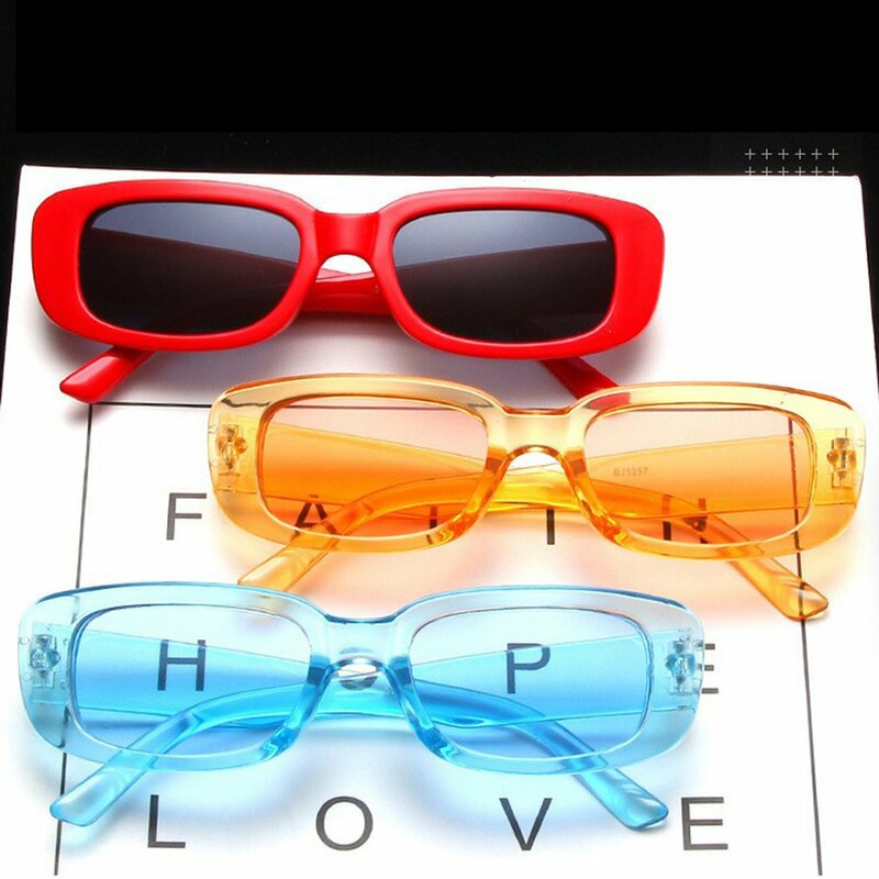 Fashion Zonnebril Vintage Vierkante Zonnebril Voor Vrouwen Shades Vrouw Eyewear Anti-Glare UV400 Rechthoek Fietsen Bril