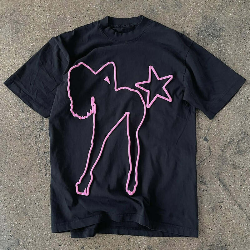 Camiseta con estampado de Harajuku Brent Faiyaz para mujer, ropa de calle de gran tamaño con estampado gráfico callejero americano y2k, camisetas góticas para parejas