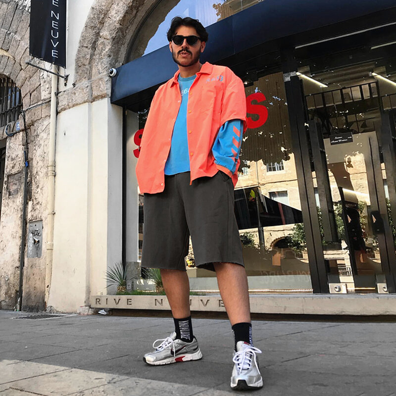 Frog drift Streetwear Kanye West Hip Hop Season 6 Oversized Loose Baggy Casual Summer Basketball Shorts Pants for Men