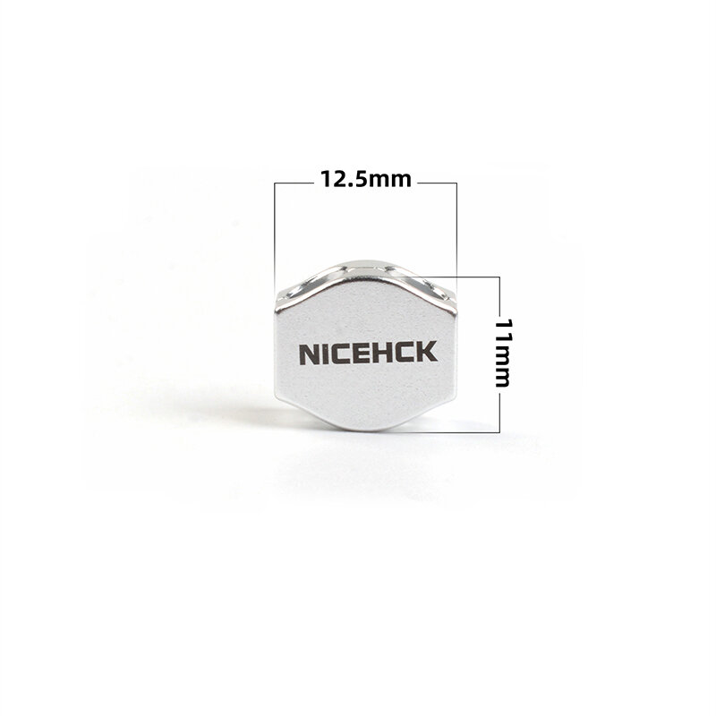 NiceHCK-destacável fone de ouvido cabo deslizante, liga, HIFI, absorção de choque, reduzir o efeito estetoscópio, fio acústico, DIY Acessório