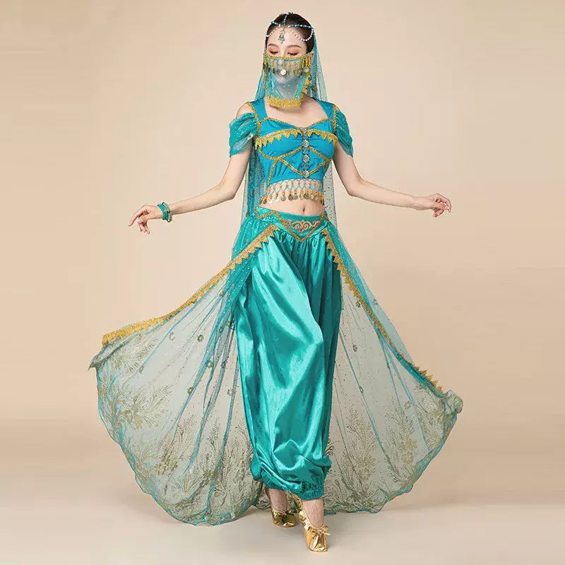 벨리 댄스 원피스 재스민 왕자 코스프레 드레스, 한탕 중국 스타일 코스프레 코스튬 소녀, 여성 벨리 댄스 의상