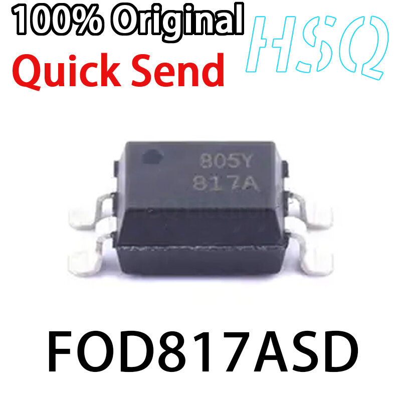 10PCS New Original FOD817ASD FOD817 Optocoupler Screen Printing: 817A SOP-4 Packaging