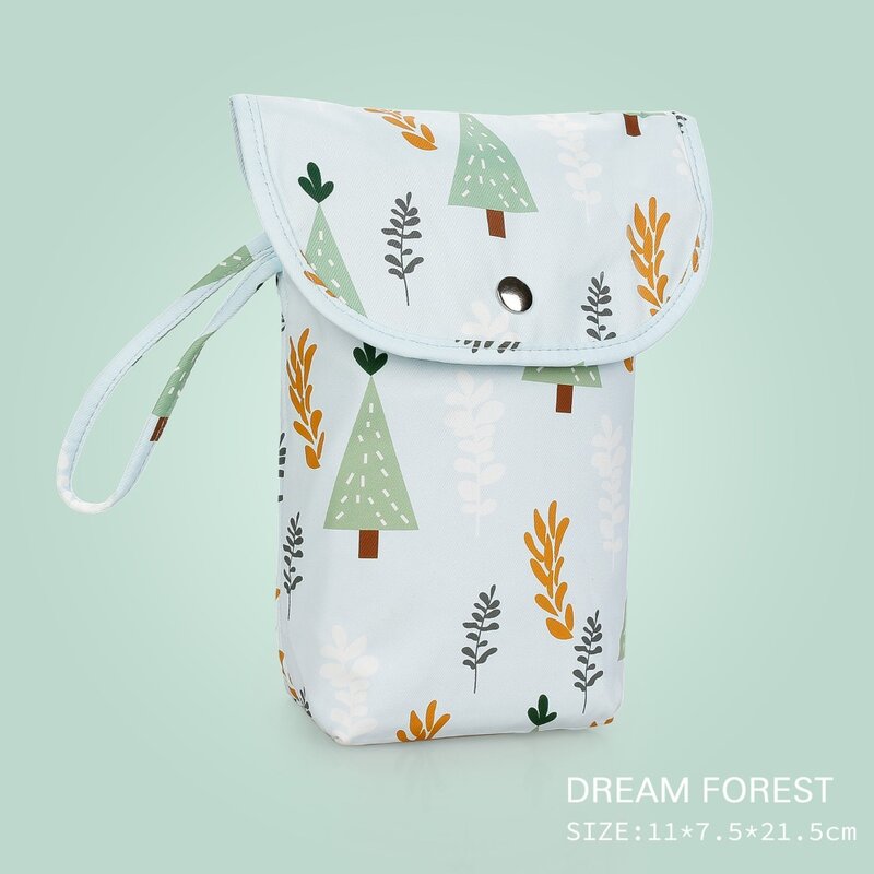 Bolsa de pañales impermeable para bebé, bolso de tela Oxford reutilizable de gran capacidad, bolsa de almacenamiento de pañales cuadrada