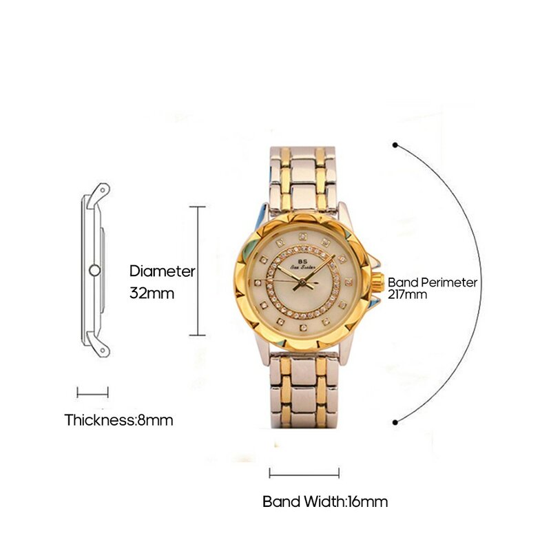 Jam tangan wanita Quartz mewah royal jam tangan kuarsa jam tangan wanita Quartz akurat wanita kuarsa 33 Diametr jam tangan wanita