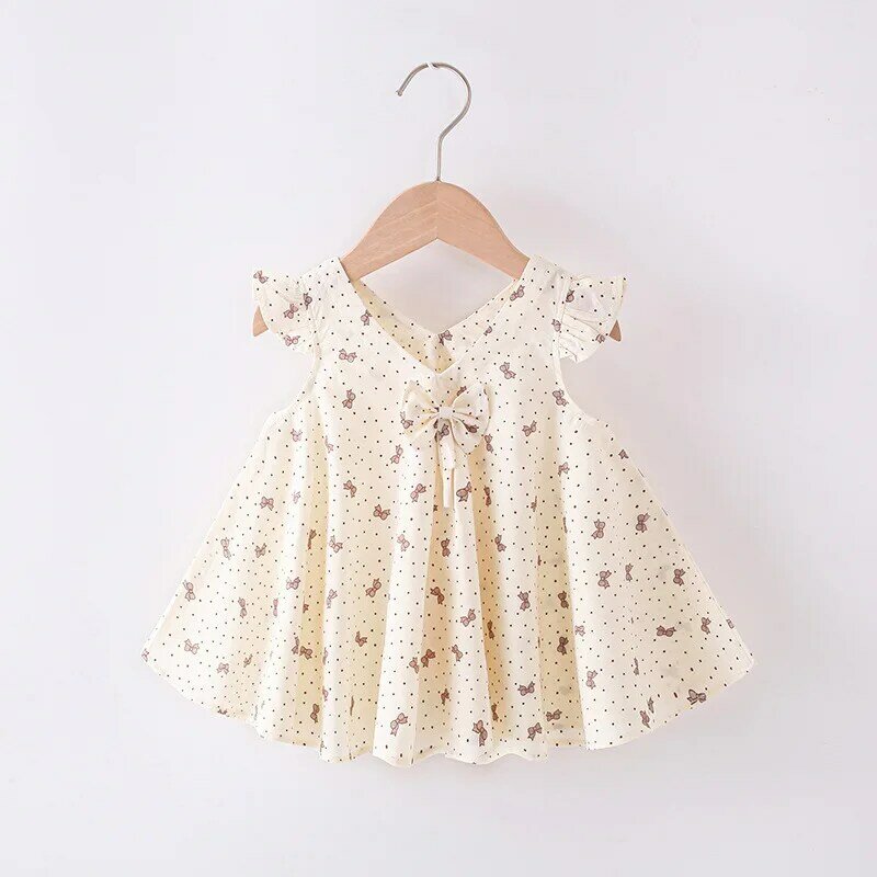 Vestido infantil floral princesa, todo o algodão, Roupa de bebê, Novo, Verão